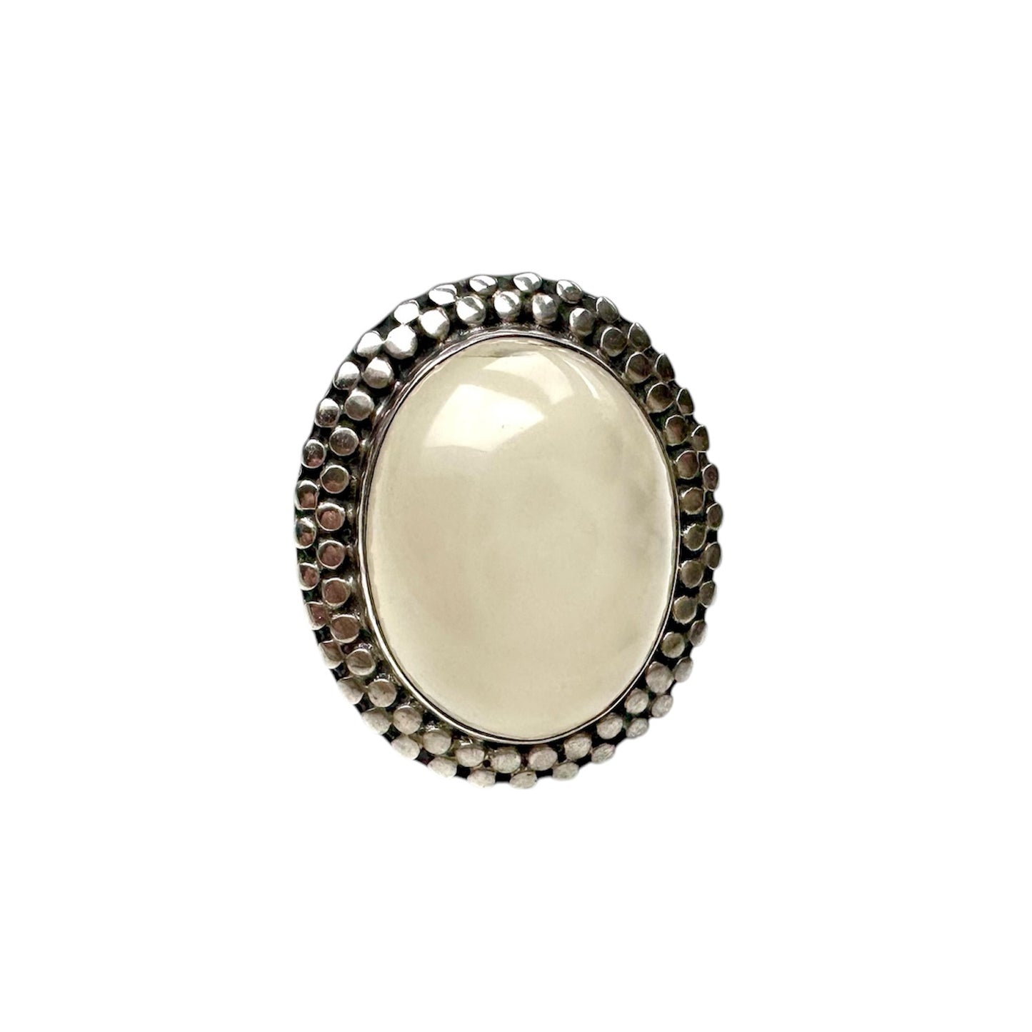 Moonstone cocktail ring set in Silver