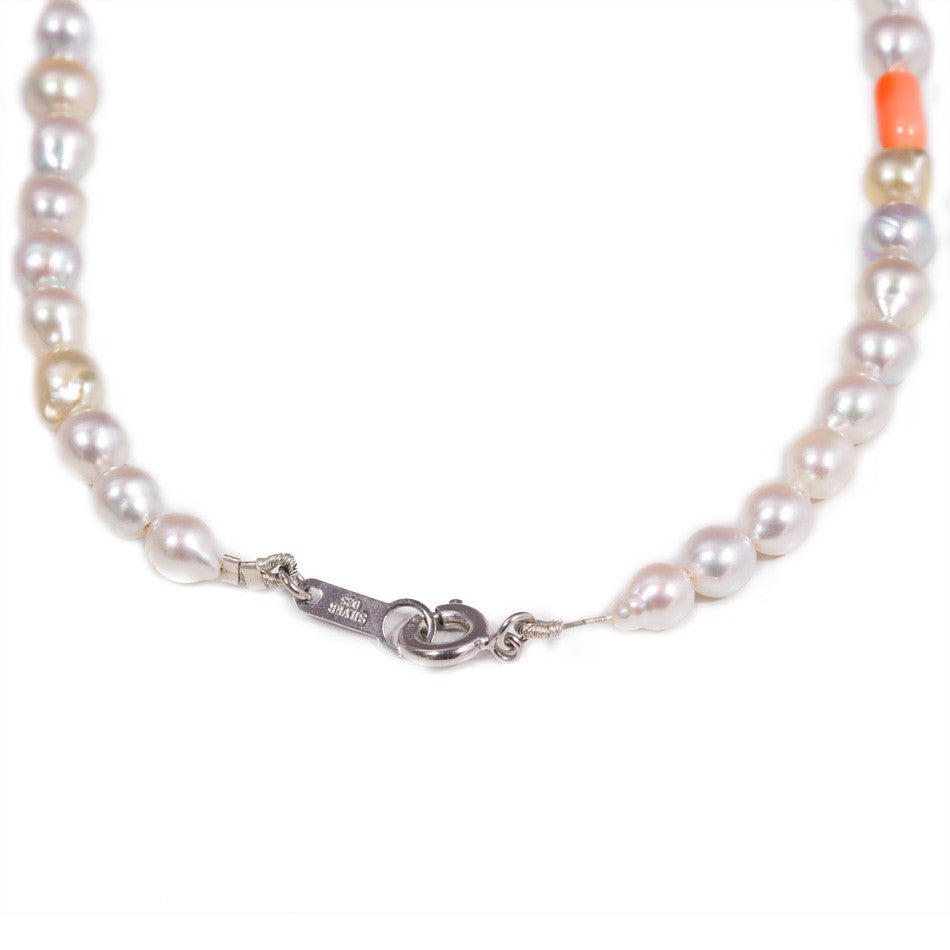 Pearl & coral necklace